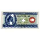 100 Forint Bankjegy 1946 hivatalos érvénytelenítéssel 4 lyuk