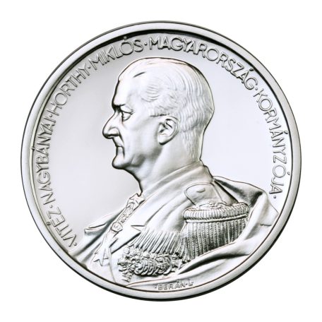 1938 évi Horthy 5 Pengő színezüst utánveret 2020 PP Ag999