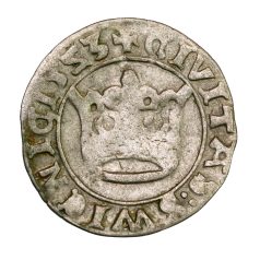   II. Lajos 1/2 Groschen 1523 Swidnica fordított szám az évszámban