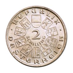 Ausztria ezüst 2 Schilling 1928 Franz Schubert 12,05g Ag640