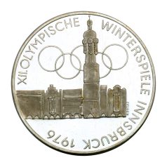   Ausztria 100 Schilling 1975 PP Hall Téli Olimpia, osztrák sas 23,95g Ag640