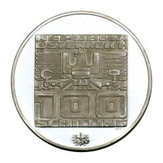   Ausztria 100 Schilling 1975 PP Hall Téli Olimpia III. kiadás