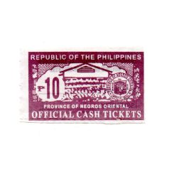   Fülöp-szigetek NEGROS ORIENTAL 10 Piso Official Cash Tickets