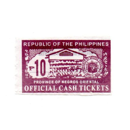 Fülöp-szigetek NEGROS ORIENTAL 10 Piso Official Cash Tickets