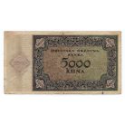 Horvátország 5000 Kuna Bankjegy 1943 P14a F