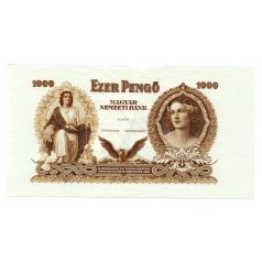 Szálasi 1000 Pengő Bankjegy 1943 tervezet