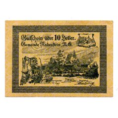 Ausztria Notgeld Rabenstein 10 Heller 1920