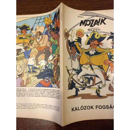 Mozaik 1974-7 Kalózok Fogságában 8 oldalon szöveghiánnyal