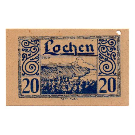 Ausztria Notgeld Lochen 20 Heller 1920