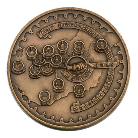 Bozó Gyula: Szent István halálának 950.évfordulójára 1988 Bronz