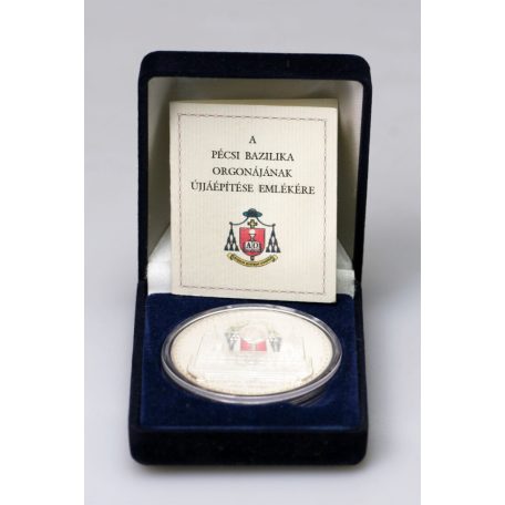 A Pécsi Bazilika Orgonájának újjáépítése emlékére emlékérem 2008