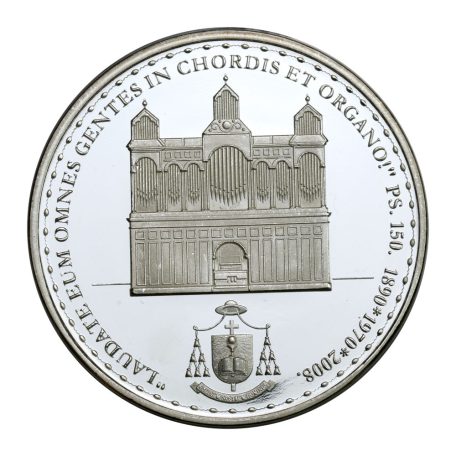 A Pécsi Bazilika Orgonájának újjáépítése emlékére emlékérem 2008