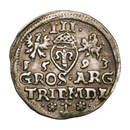 Lengyelország III. Zsigmond (Vasa) 3 Groschen 1593 Vilnius