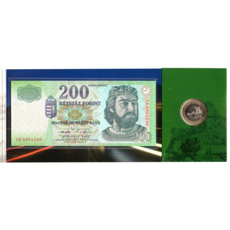 200 Forint 2009 Első napi veret és 200 Forint Bankjegy 2006