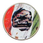 Kossuth 5 Forint 1947 1956-os tank és zászlóval felülnyomva