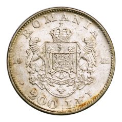Románia 200 Lei 1942 VF-EF 6,02g Ag835