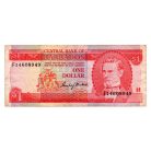 Barbados 1 Dollár Bankjegy 1973 P29a