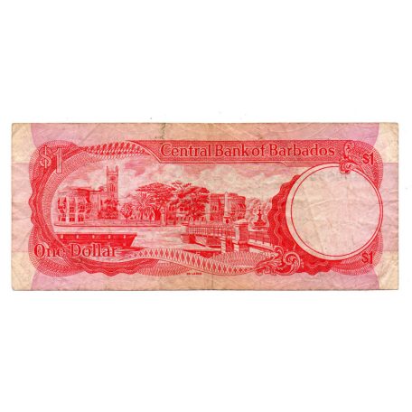 Barbados 1 Dollár Bankjegy 1973 P29a