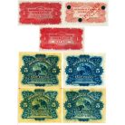 Belga Kongó Bankjegy sor 1896-1920 P1-4  összesen 9db MÁSOLAT