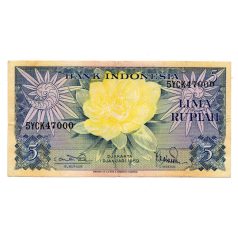 Indonézia 5 Rupia Bankjegy 1959 P65 3 betűs sorozat