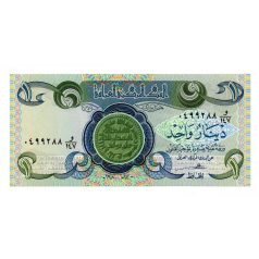 Irak 1 Dinar Bankjegy 1980 P69a