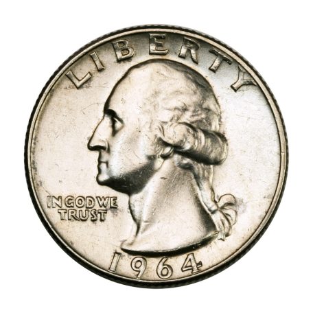 USA Washington 1/4 Dollár 1964 D