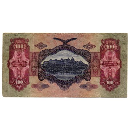 100 Pengő Bankjegy 1930 csillagos F