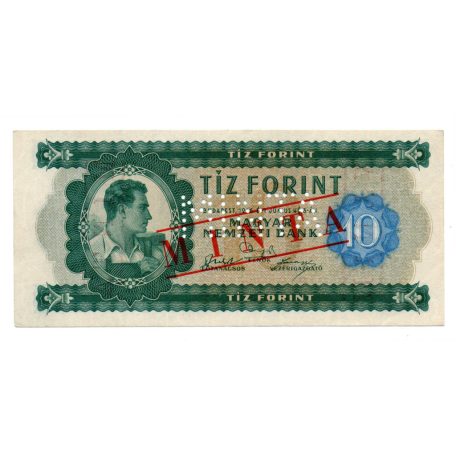 10 Forint Bankjegy 1946 MINTA lyukasztás és bélyegzés A640