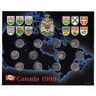 Kanada 12 darabos Millenniumi 25 Cent 1999 emlékérme sor