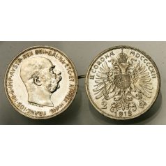   Patrióta jelvény pár Ferenc József 2 Korona 1912 érméből
