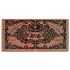   1000 Pengő Bankjegy 1945 F bélyeg és különböző hármasok