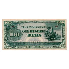 Burma Japán megszállása 100 Rúpia Bankjegy 1944 P17b