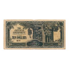   Malájföld Japán megszállása 10 Dollár Bankjegy 1942 PM7b