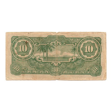Malájföld Japán megszállása 10 Dollár Bankjegy 1942 PM7b