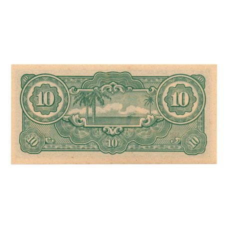 Malájföld Japán megszállása 10 Dollár Bankjegy 1942 PM7c