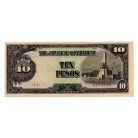 Fülöp-szigetek Japán megszállása 10 Pesó Bankjegy 1943 P111a