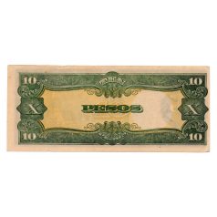   Fülöp-szigetek Japán megszállása 10 Pesó Bankjegy 1943 P111a