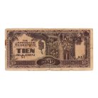 Holland India Japán megszállása 10 Gulden Bankjegy 1942 P125c