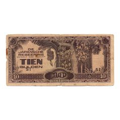   Holland India Japán megszállása 10 Gulden Bankjegy 1942 P125c