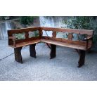 Ritka régi antik barokk sarokpad tömör fából 18. század