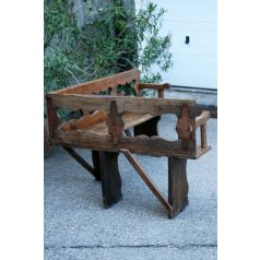   Ritka régi antik barokk sarokpad tömör fából 18. század