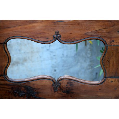 Ritka régi antik barokk sarokpad tömör fából 18. század