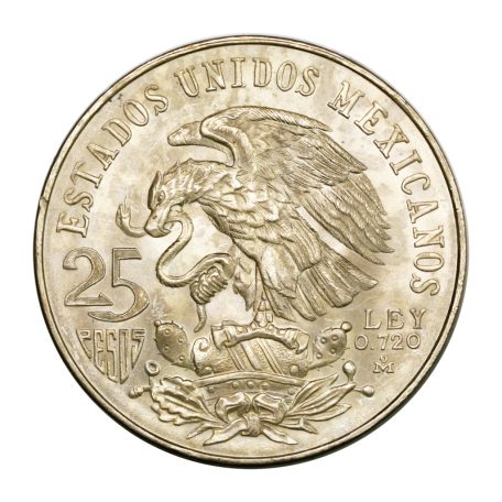 Mexikó 25 Peso 1968 XIX. Nyári Olimpiai Játékok EF 22,58g Ag720