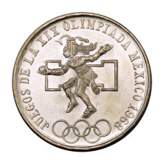 Mexikó 25 Peso 1968 XIX. Nyári Olimpiai Játékok Ag aUNC