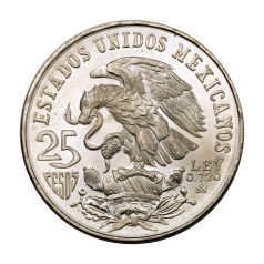   Mexikó 25 Peso 1968 XIX. Nyári Olimpiai Játékok aUNC 22,68g Ag720