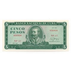 Kuba 5 Pezó Bankjegy 1990 P103d