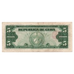 Kuba 5 Pezó Bankjegy 1960 P92