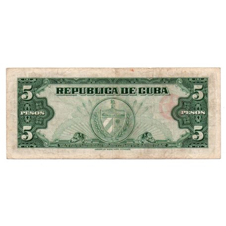 Kuba 5 Pezó Bankjegy 1960 P92