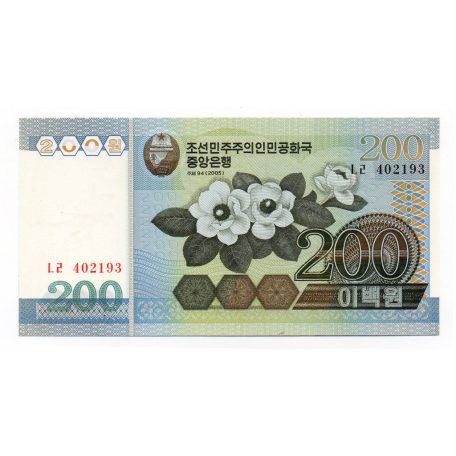 Észak-Korea 200 Won Bankjegy 2005 P48a