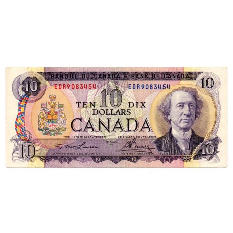 Kanada 10 Dollár Bankjegy 1971 P88c